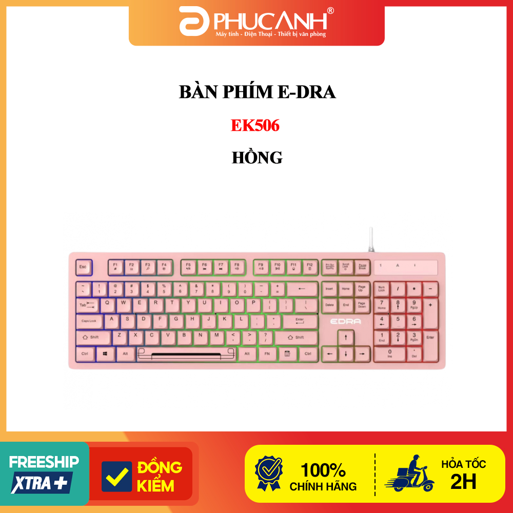 Bàn phím E-Dra EK506 Hồng