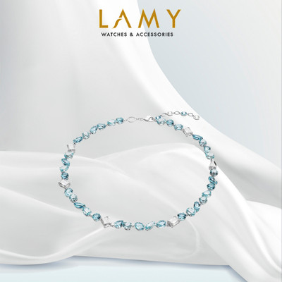Dây chuyền LAMY Mixed Cuts Blue Necklace Silver 6218