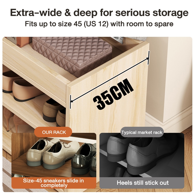 Tủ giày có ghế ngồi  cho phòng khách Thiết kế hiện đại chống ẩm chống mối mọt phù hợp mọi không gian | BigBuy360 - bigbuy360.vn