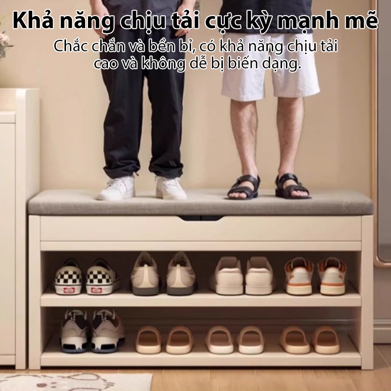 Tủ giày có ghế ngồi  cho phòng khách Thiết kế hiện đại chống ẩm chống mối mọt phù hợp mọi không gian | BigBuy360 - bigbuy360.vn