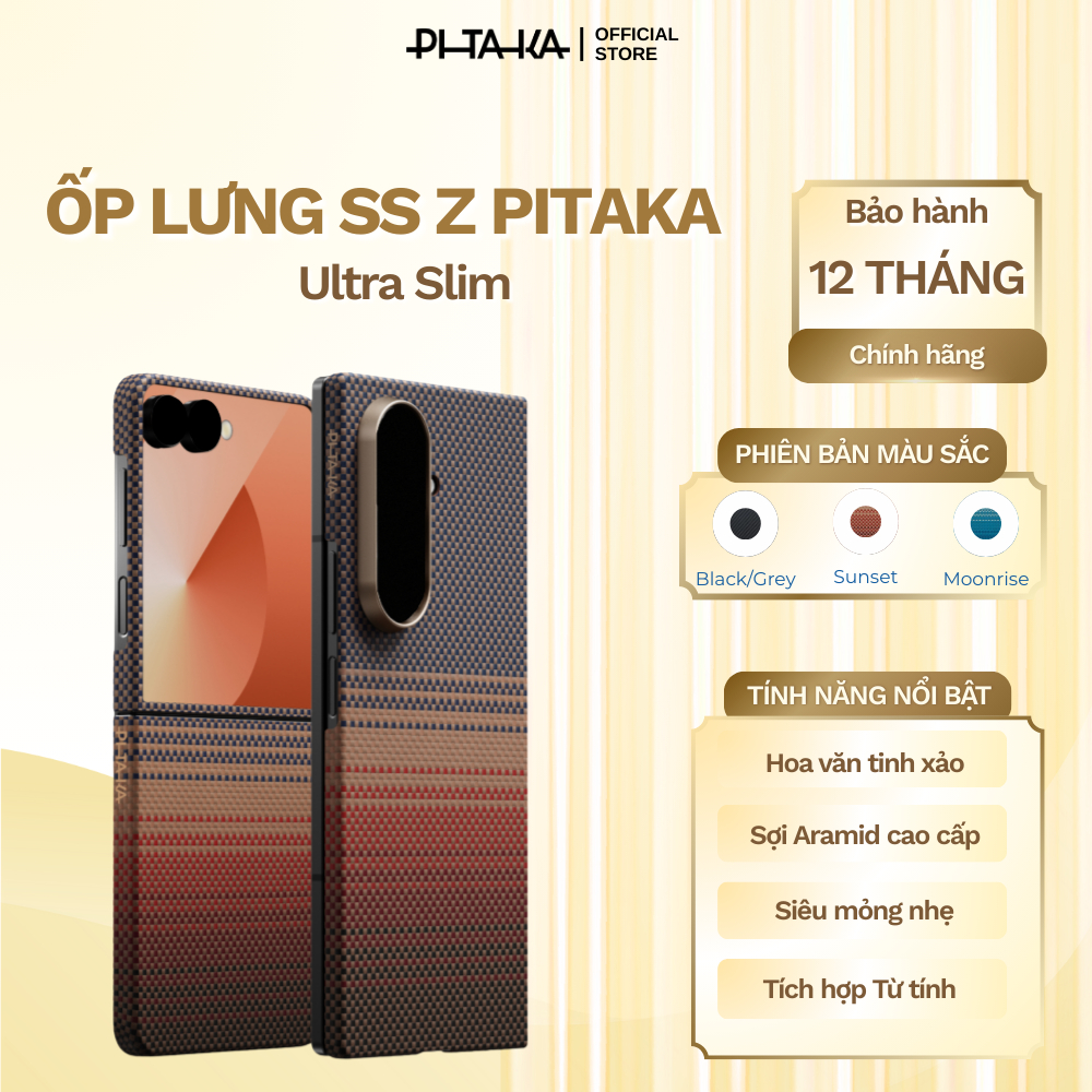 [Samsung Z Fold 7 / Flip 7] Ốp lưng PITAKA Ultra-Slim - Mỏng Nhẹ Có Sạc Không Dây, Chất Liệu Cao Cấp