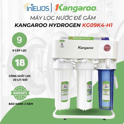 Máy Lọc Nước Hydrogen Kangaroo KG09K4-H1 Chính Hãng – Máy RO Để Gầm 9 Cấp Lọc Công Suất 18L/H