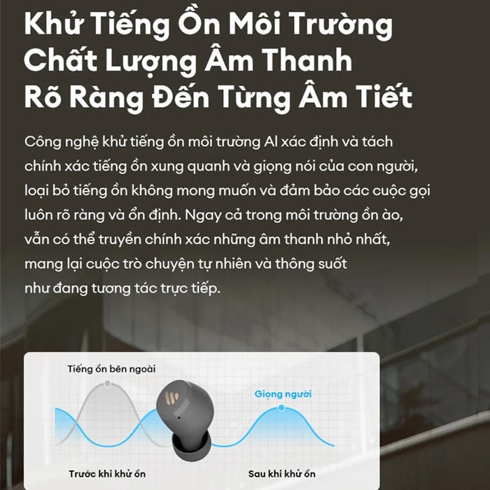 Tai nghe Bluetooth TWS Edifier X3 Lite | Bluetooth 5.3 | Thời Lượng Pin 24 Giờ | Khử Tiếng Ồn Môi Trường | BigBuy360 - bigbuy360.vn