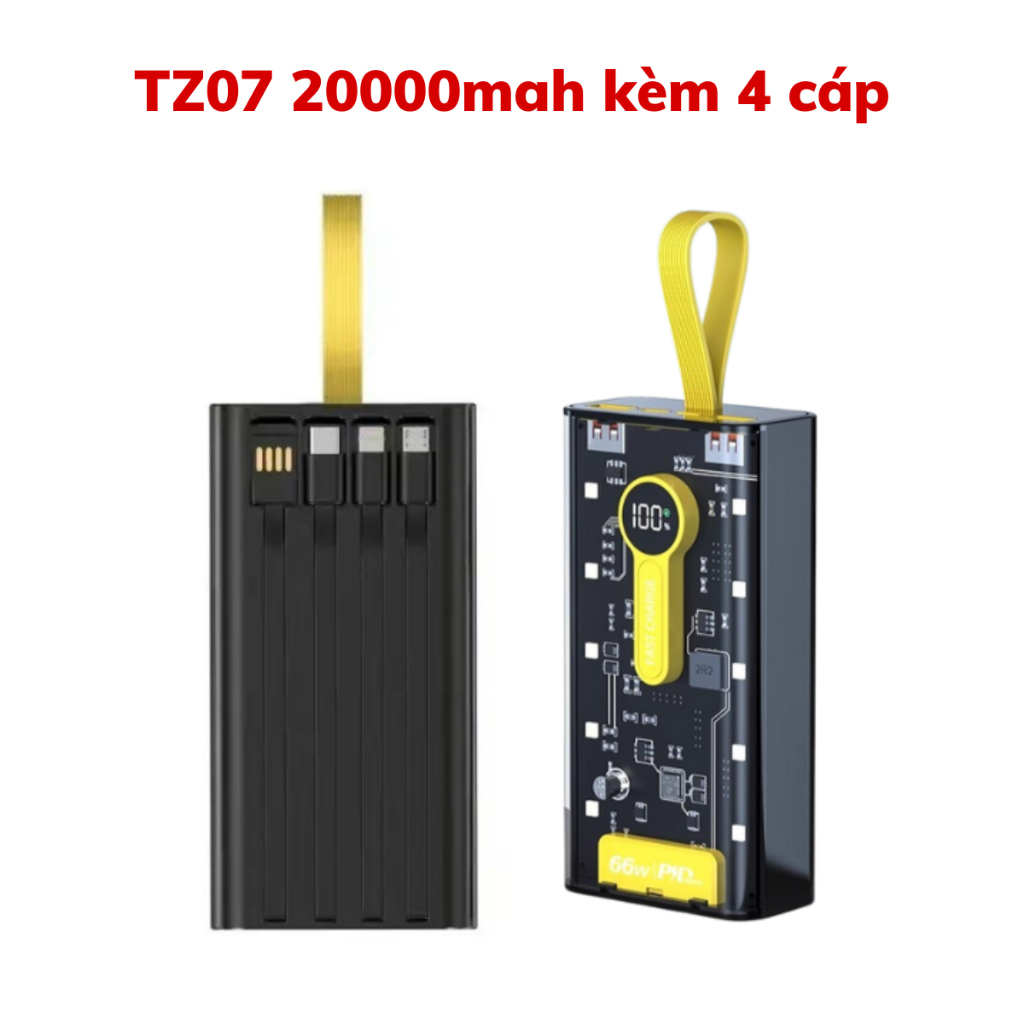[Ở HÀ NỘI ĐẶT LINK NÀY] Sạc dự phòng trong suốt 30000mah với 2 cổng sạc nhanh 22,5W | BigBuy360 - bigbuy360.vn