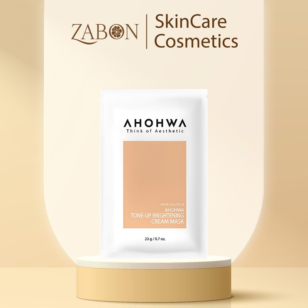 Mặt nạ ủ trắng Ahohwa dạng kem Tone-up Brightening Cream Mask gói 20g