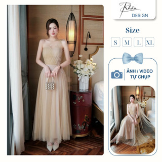 Đầm Nữ Sang Chảnh KHÂU Design Lưới Voan 10 Tag Dáng Xoè Công Chúa Đi Dự Tiệc, Đi Cưới - K868