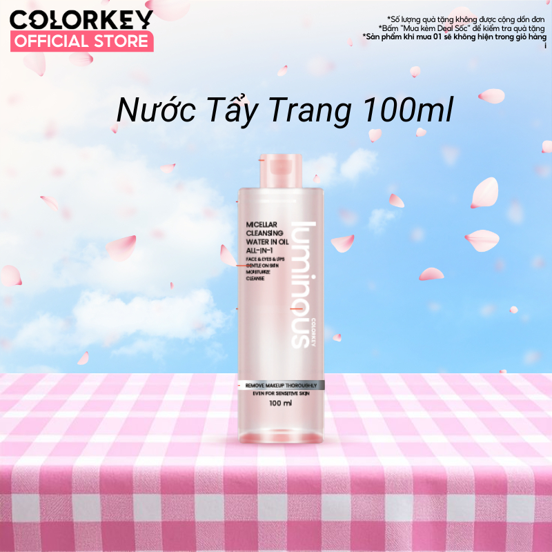 [MINISIZE -100ML] Nước Tẩy Trang Có Dầu COLORKEY Dễ Dàng Tẩy Trang Mọi Lớp Makeup, Không Gây Cay Mắt