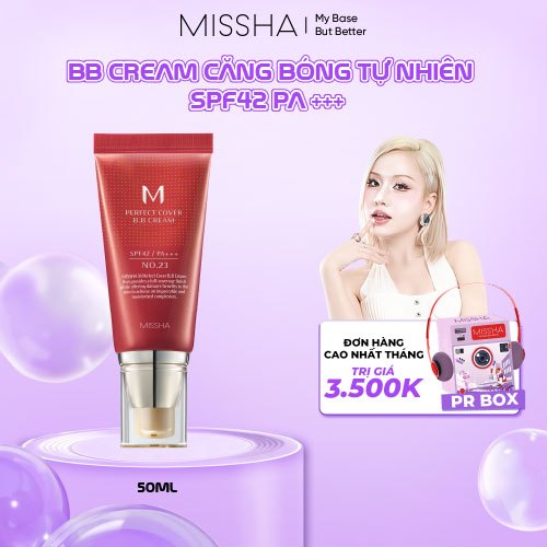 Missha BB Cream che khuyết điểm, chống nắng SPF42 - 50ml Che phủ hoàn hảo, dưỡng ẩm và chống nắng ch