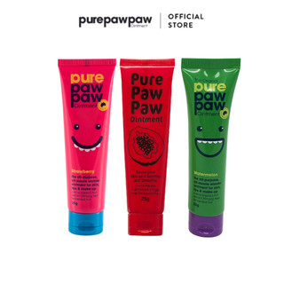 Combo 3 Kem Dưỡng Môi Cấp Ẩm Đa Năng Pure Paw Paw Ointment - Original & Strawberry & Watermelon 25g