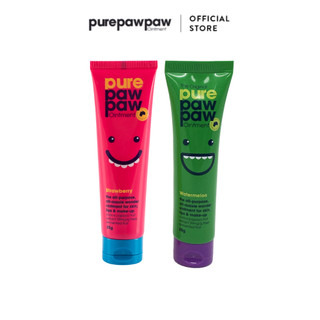 Combo 2 Kem Dưỡng Môi Cấp Ẩm Đa Năng Pure Paw Paw Ointment - Strawberry & Watermelon 25g