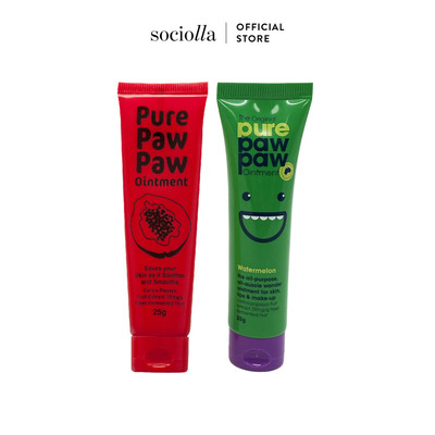 Combo 2 Kem Dưỡng Môi Cấp Ẩm Đa Năng Pure Paw Paw Ointment - Original & Watermelon 25g