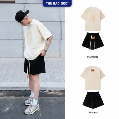 [NEW ARRIVALS 2026] Set bộ The Bad God AFTER GLOW Basic Áo Cotton Quần Nỉ Phối Tag Da Form Boxy