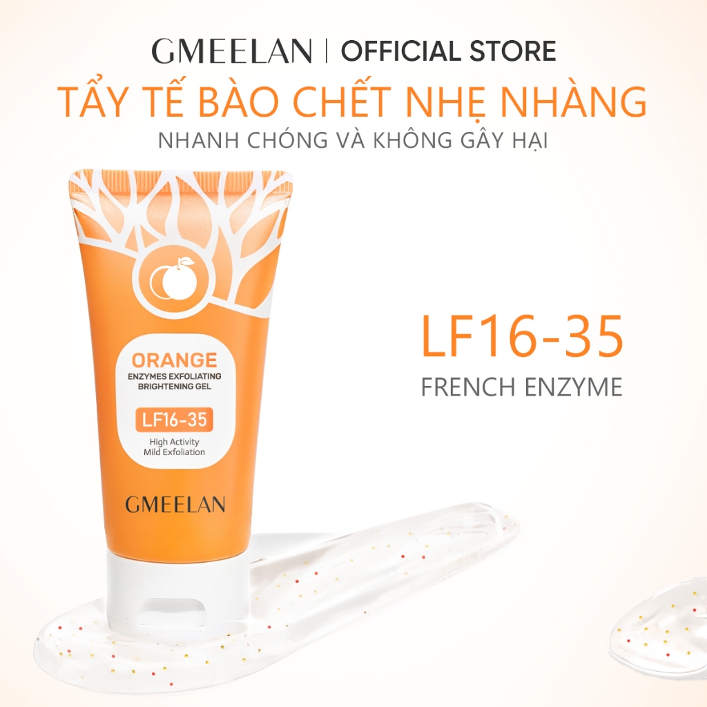 【Sản Phẩm Bán Chạy】GMEELAN GEL TẨY TẾ BÀO CHẾT TÁC ĐỘNG CAM ENZYMES 50g Da Mặt Skincare Gel Orange t
