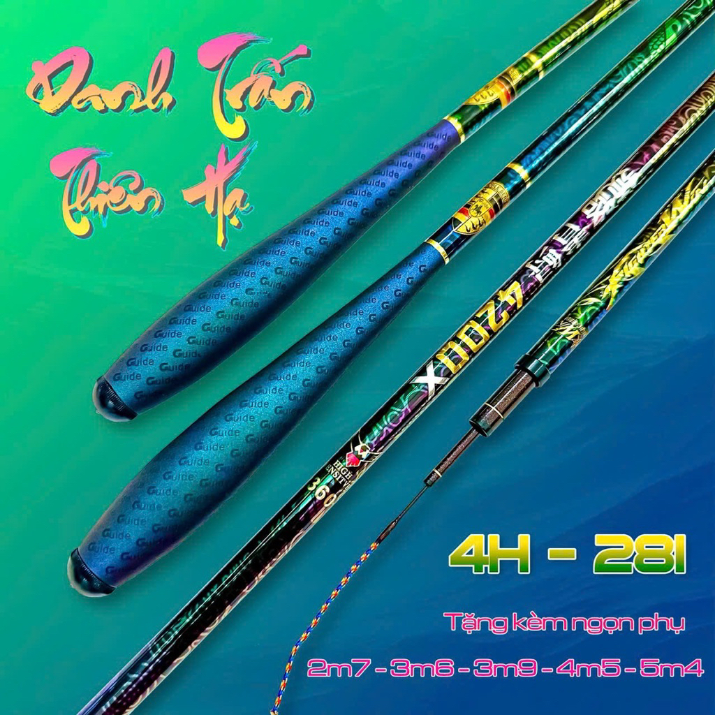 Cần Danh Trấn 4H -28i câu cá tự nhiên câu rô diếc chép cảm giác