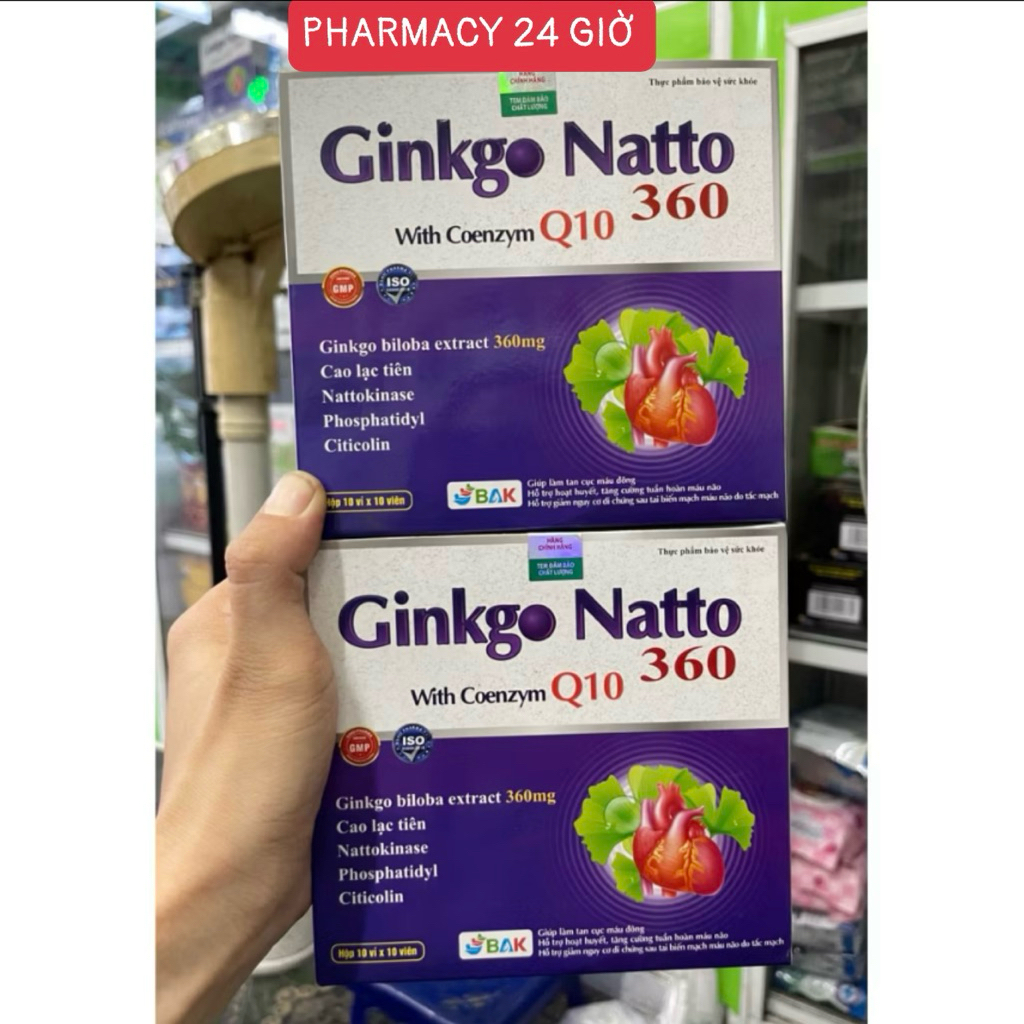 Ginkgo Natto with coenzym Q10 hỗ trợ hoạt huyết ,hàng date xa