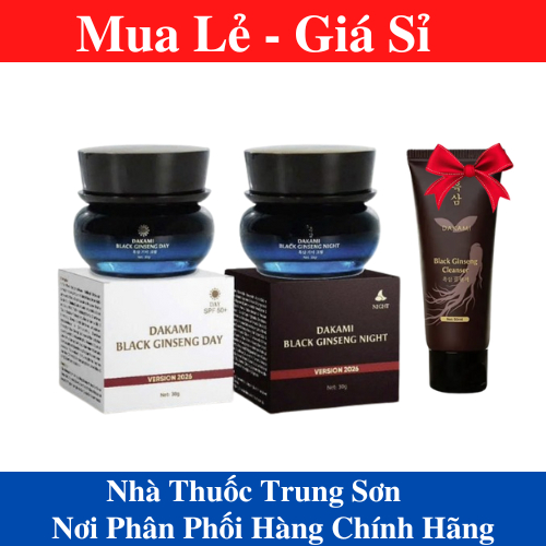 Kem Sâm Đen Dakami Black Ginseng TẶNG Sữa rửa mặt Dakami Black Ginseng