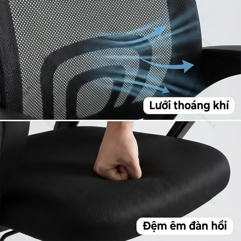 LE Ghế văn phòng Hiện đại Ghế công thái học xoay Chống mỏi lưng Bảo vệ cột sống Lưng lưới thoáng khí | BigBuy360 - bigbuy360.vn