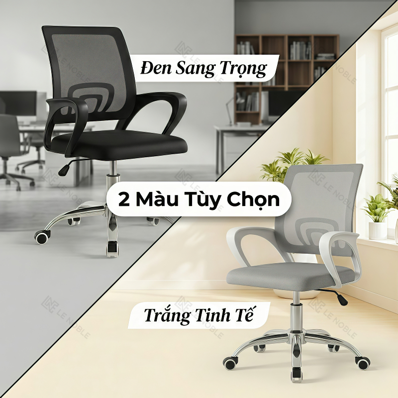 LE Ghế văn phòng Hiện đại Ghế công thái học xoay Chống mỏi lưng Bảo vệ cột sống Lưng lưới thoáng khí | BigBuy360 - bigbuy360.vn