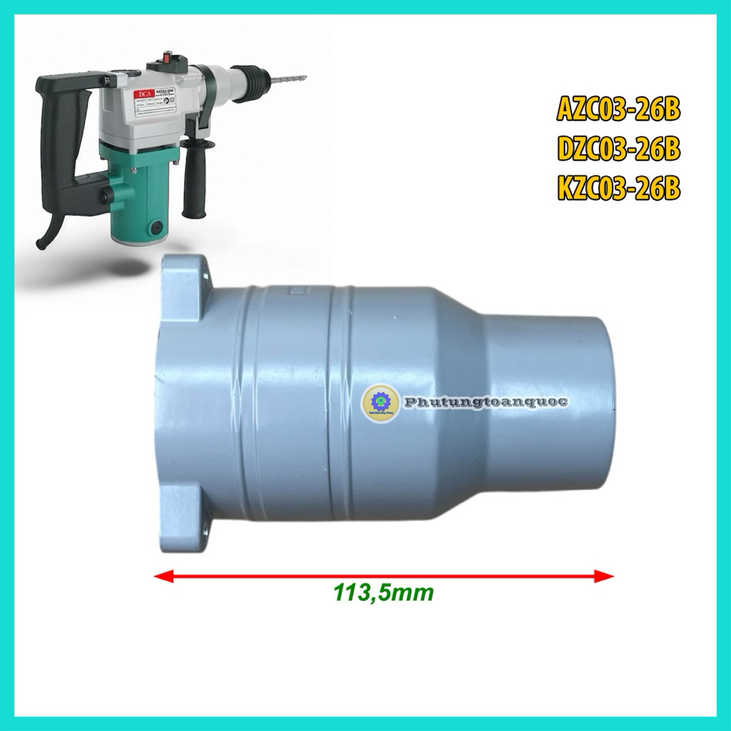 Cổ Nhôm Máy Đục 14mm DCA AZC03-26B, Dongcheng DZC03-26B, DCK KZC03-26B Dùng Chung
