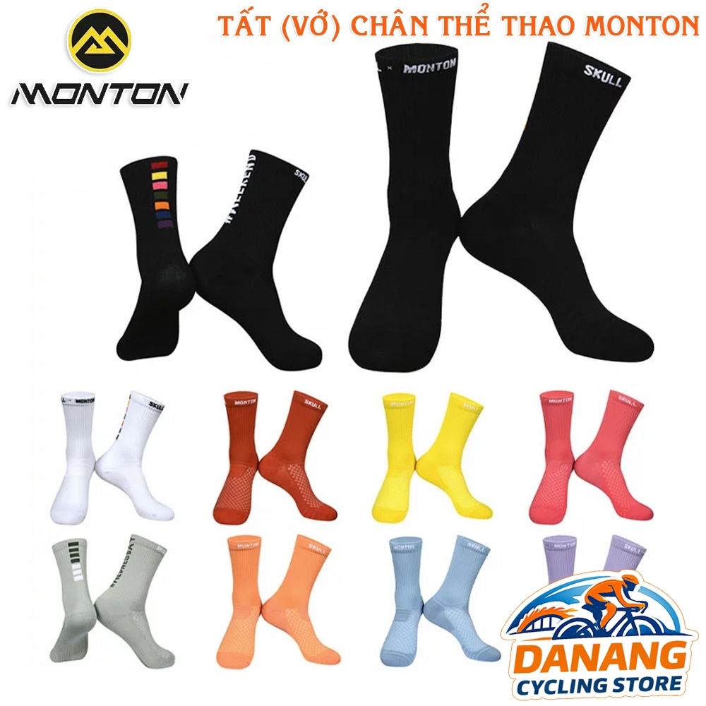Tất Đạp Xe Thể Thao MONTON 2022 – Vớ Co Giãn Thoáng Khí