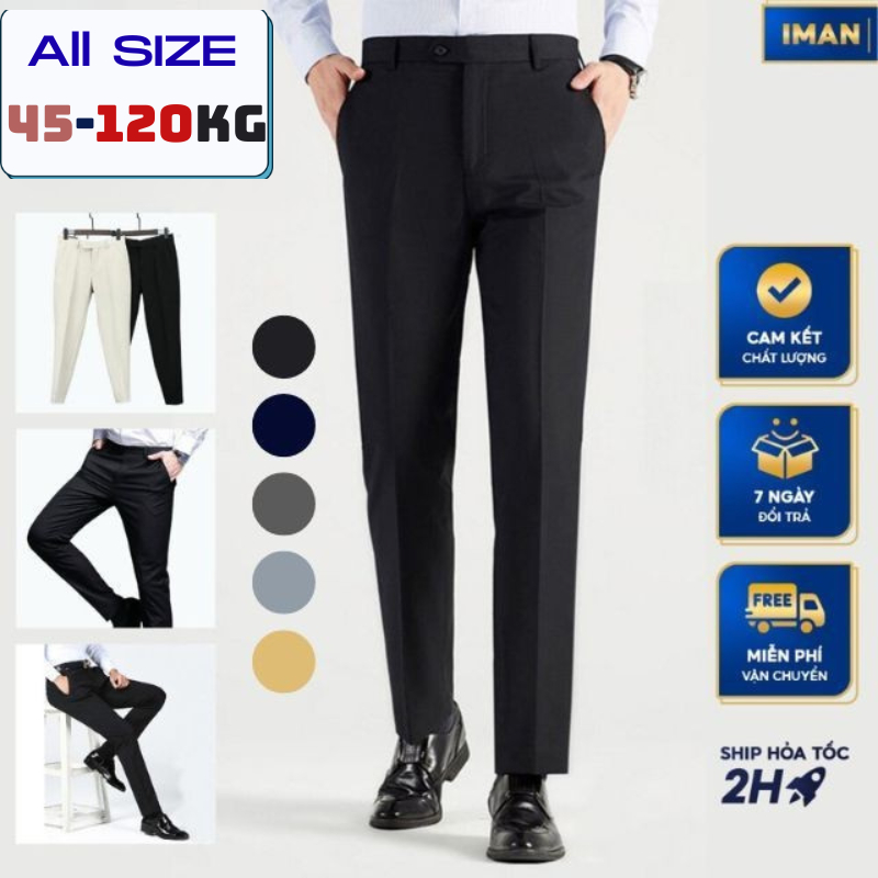 [45~120Kg]Quần Tây Nam Công Sở [Cao Cấp], Quần Âu Nam Hàn Quốc Vải Chéo 79 Cao Cấp Co Dãn, Chống Nhăn Xù - iMan Store