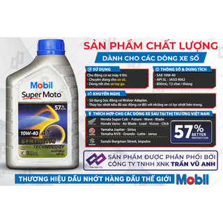 [Dạng thùng] Nhớt Mobil Super Motor 10W40 (1 thùng 12 chai) - Mobil 10w40