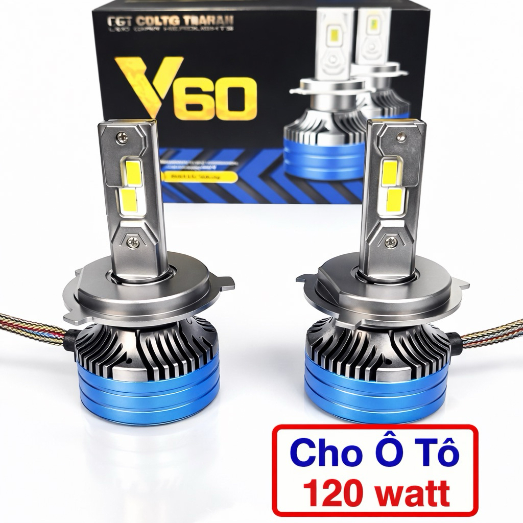 Đèn Pha Led V60 120w Cho Ô Tô V30 N8 N6 60w Lắp Xe Máy Đủ Các Chân H4 H7 H11 HB3(9005) HB4(9006) R02