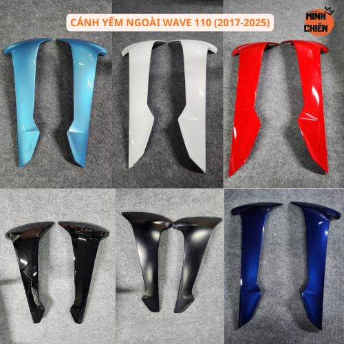 Cánh yếm wave, Cánh yếm ngoài wave 110 (2017-2025), bảo hành màu sơn 24 tháng -NHỰA TRẮNG NGUYÊN SIN