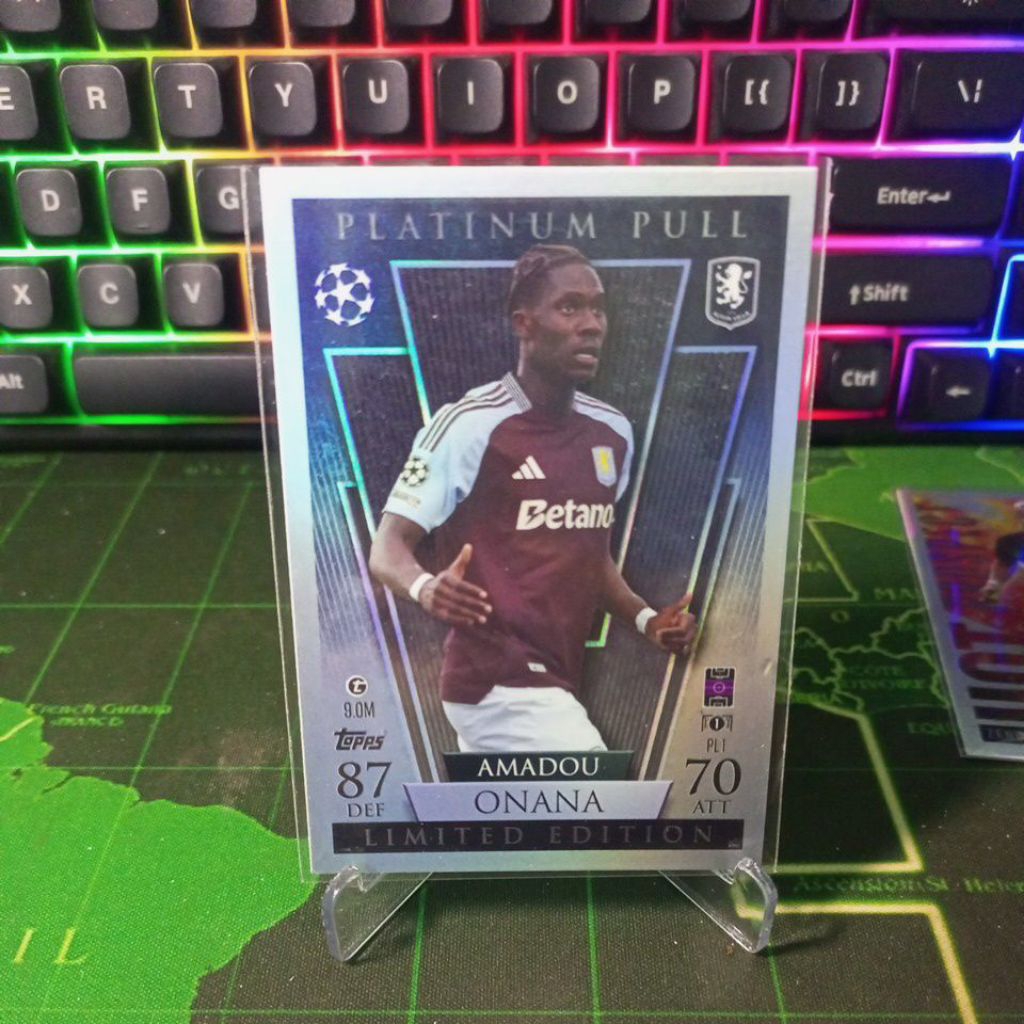 [Chính hãng][Tặng Toploader] Thẻ cầu thủ lẻ Match Attack Amadou Onana Platinum Pull