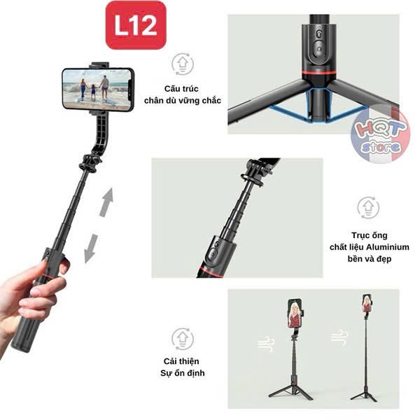 💥 Gậy chụp ảnh L12 xoay 360•