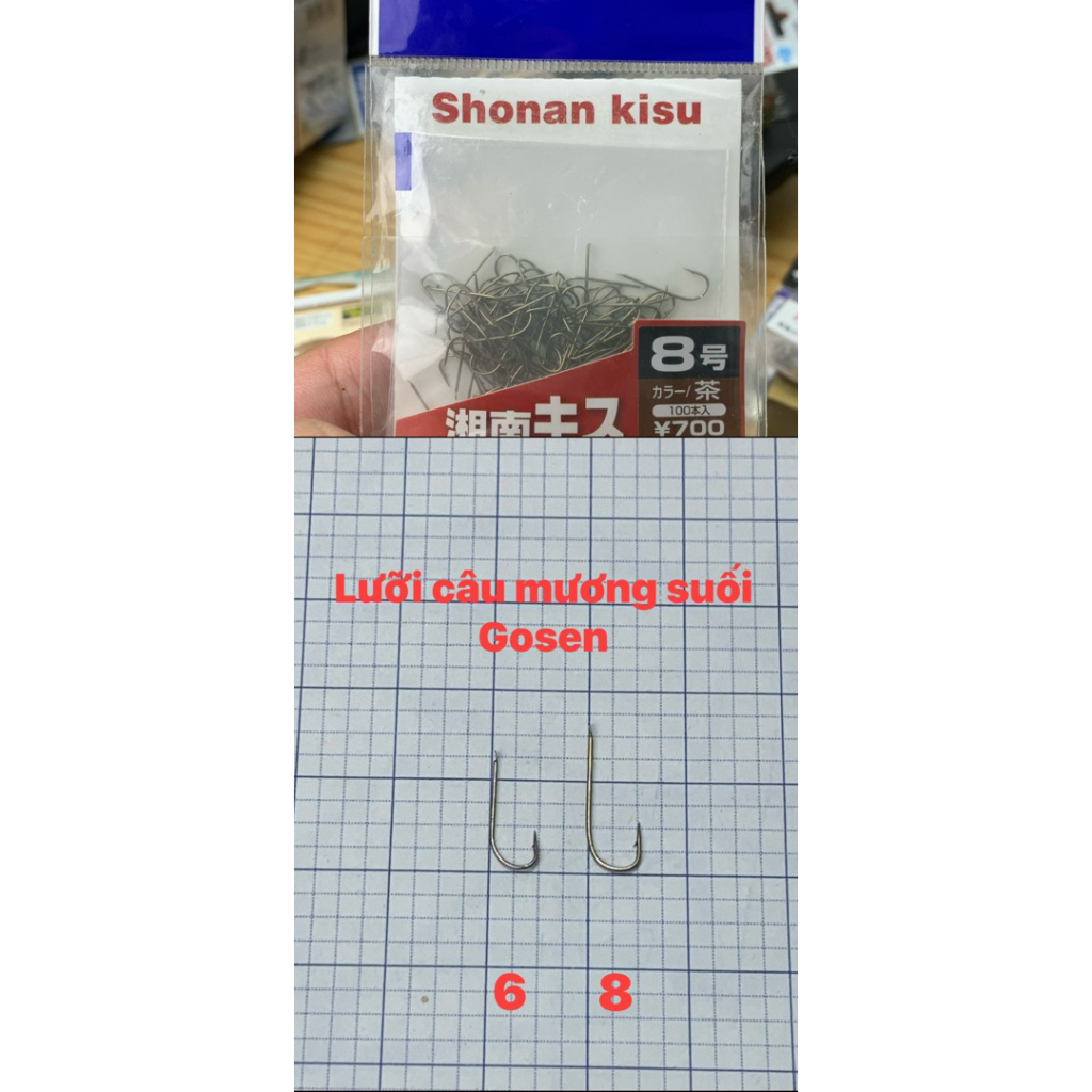 (bán lẻ) lưỡi câu mương suối gosen của nhật