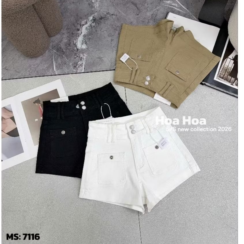 Quần sooc jean 2 khuy hàng QCL1