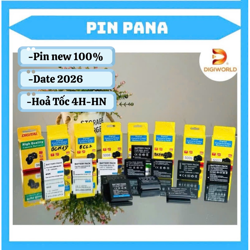 Pin Panasonic CGA-S005/ CGA-S007/ CGA-S008/ DMW-BCF10/ DMW-BLC12/ DMW-BLH7/ DMW-BLE9/BLG10 ( pin tha