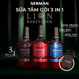 Sữa tắm gội rửa mặt 3in1 Nerman Lion Bartender 330g