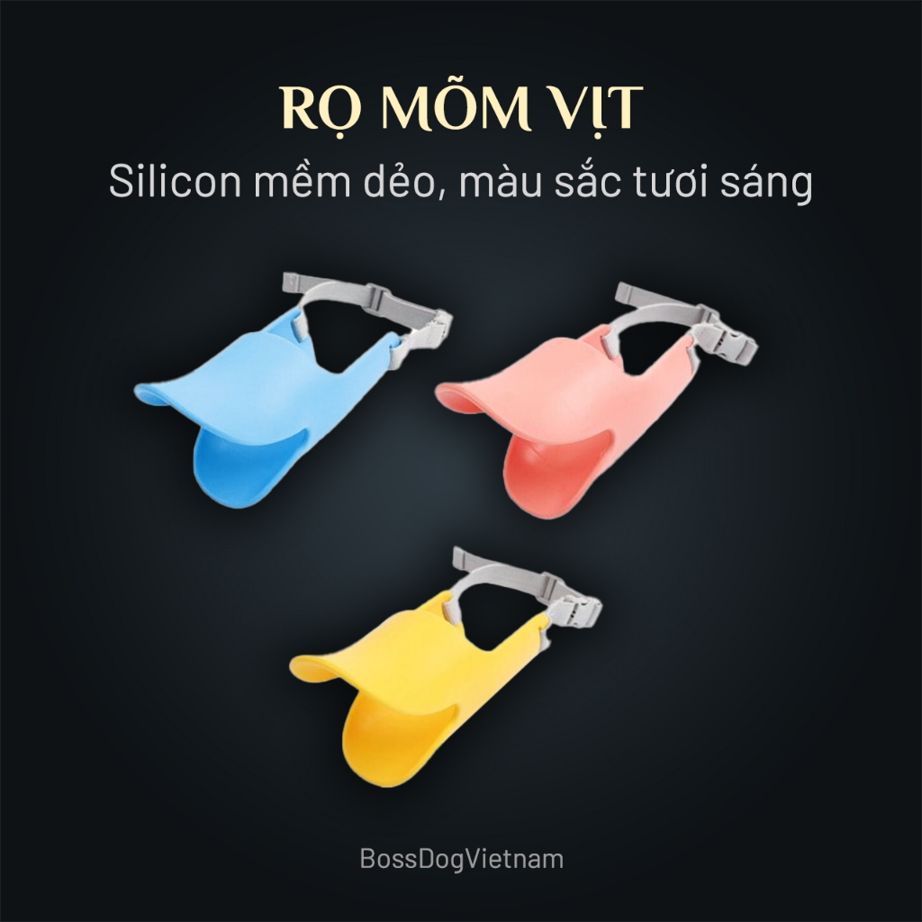 Rọ mõm mỏ vịt Silicon cho chó - chống cắn | BossDog