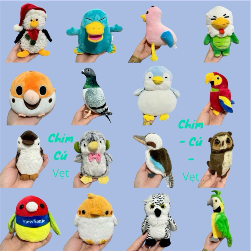 gấu bông chim cánh cụt chim cú vẹt