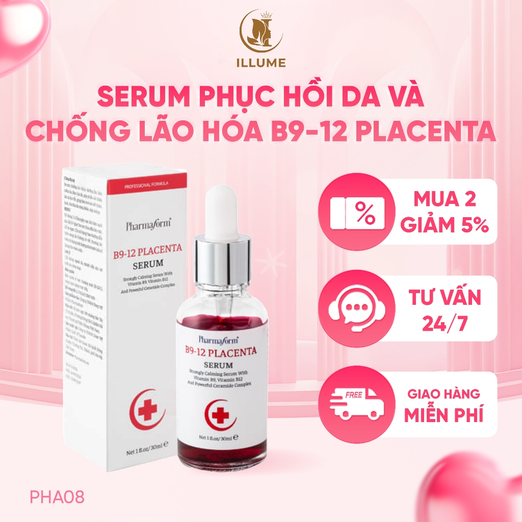 PHARMAFORM - Serum Phục Hồi Da B9-12 Placenta PHA08