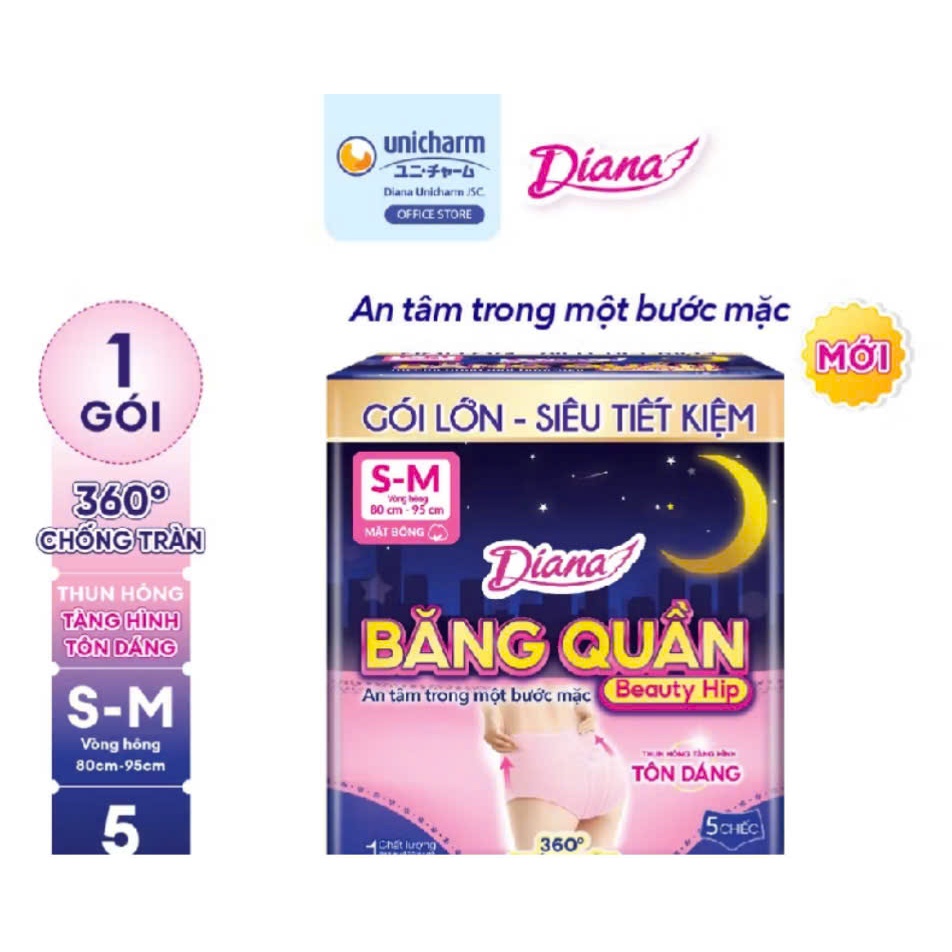 ( Hoả tốc) 2O Miếng băng vệ sinh quần Dianna loại 1chính hãng  siêu chống tràn size: S-M, M_L.