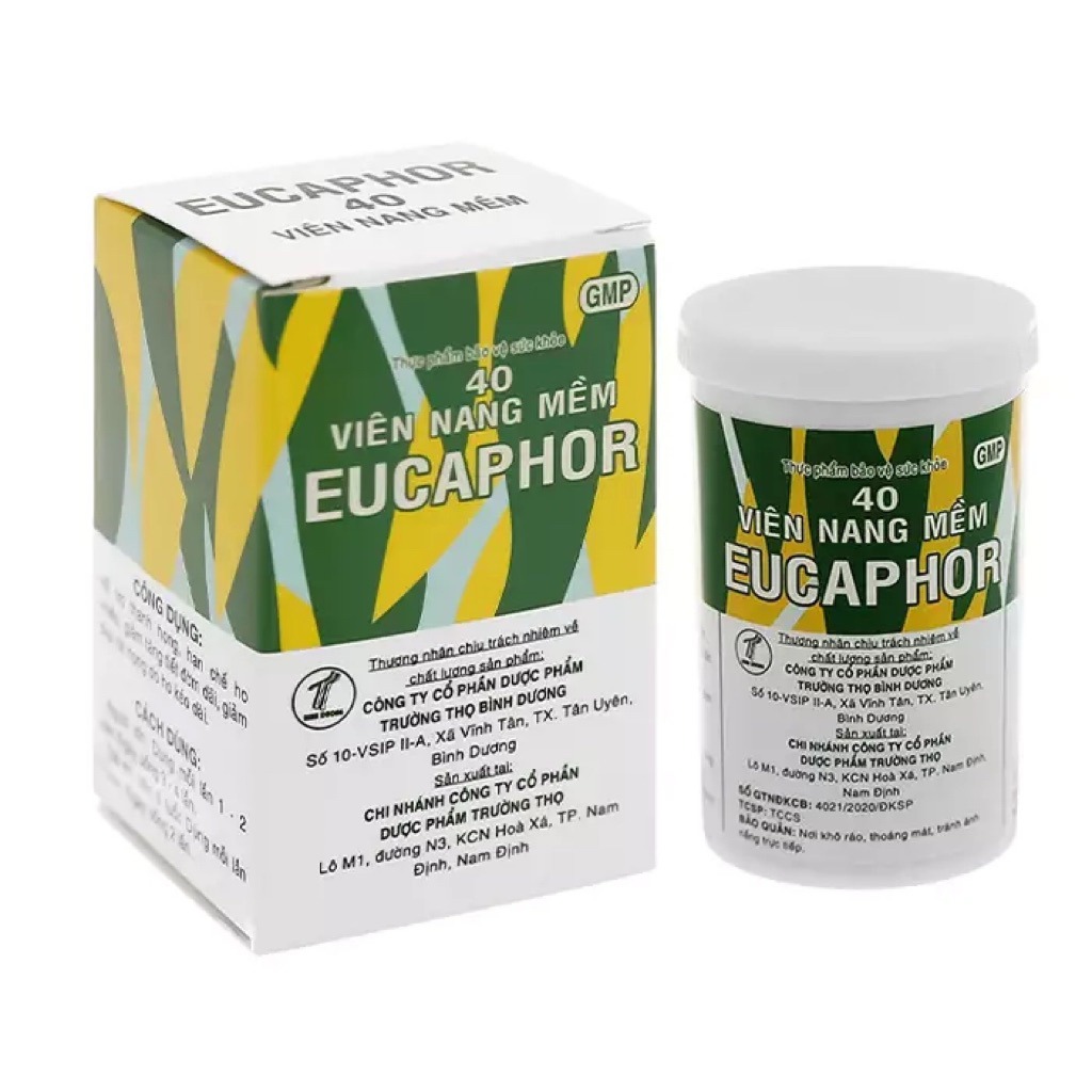 Eucaphor Trường Thọ 40 viên - Hỗ trợ giảm ho, đau rát họng