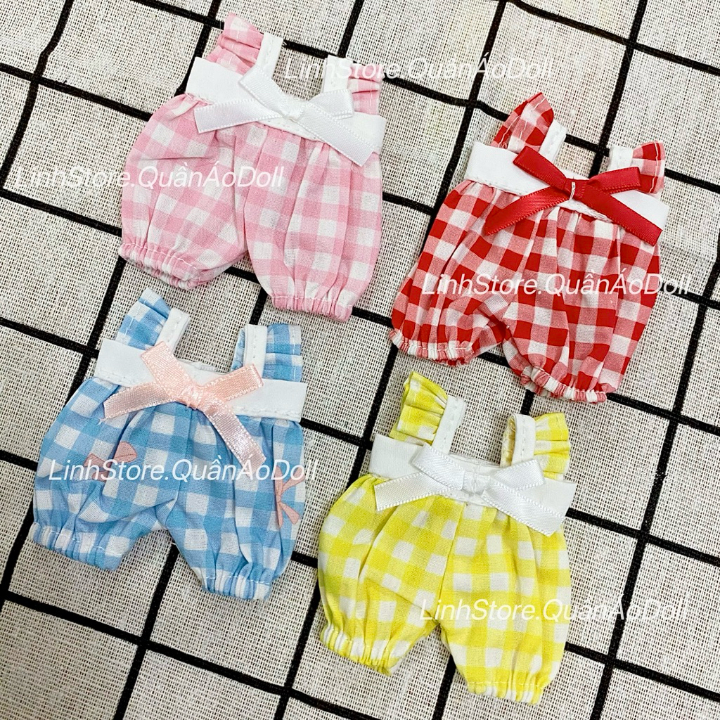 [QUẦN ÁO DOLL] BỘ LIỀN THÂN KẺ Ô NƠ BÉ GÁI 5IN
