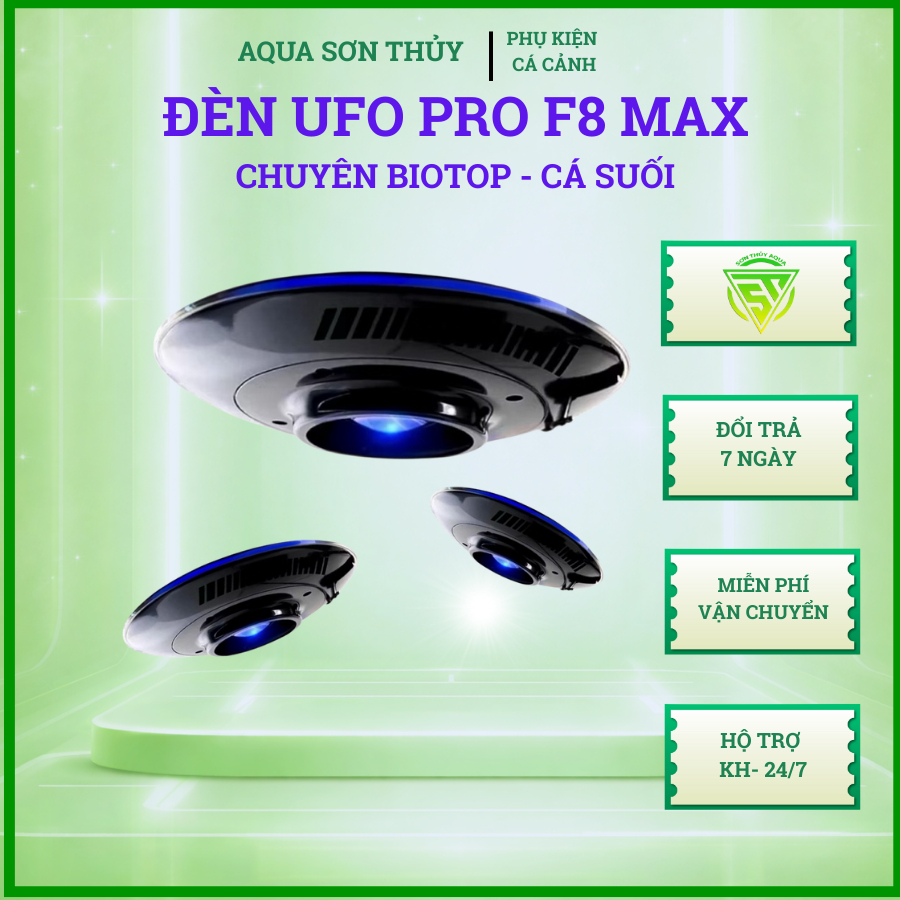 Đèn Zetlight UFO PRO MAX F8 – Đèn LED cho hồ thủy sinh, biotope, hiệu ứng sóng đẹp, điều chỉnh App