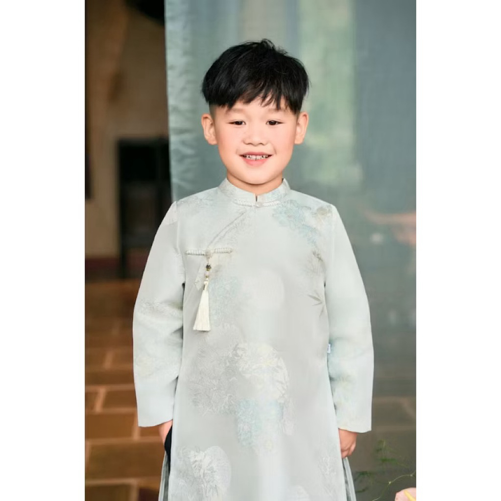 THANH LÝ ÁO DÀI TẾT ILABY BÉ TRAI SIZE 5-6Y