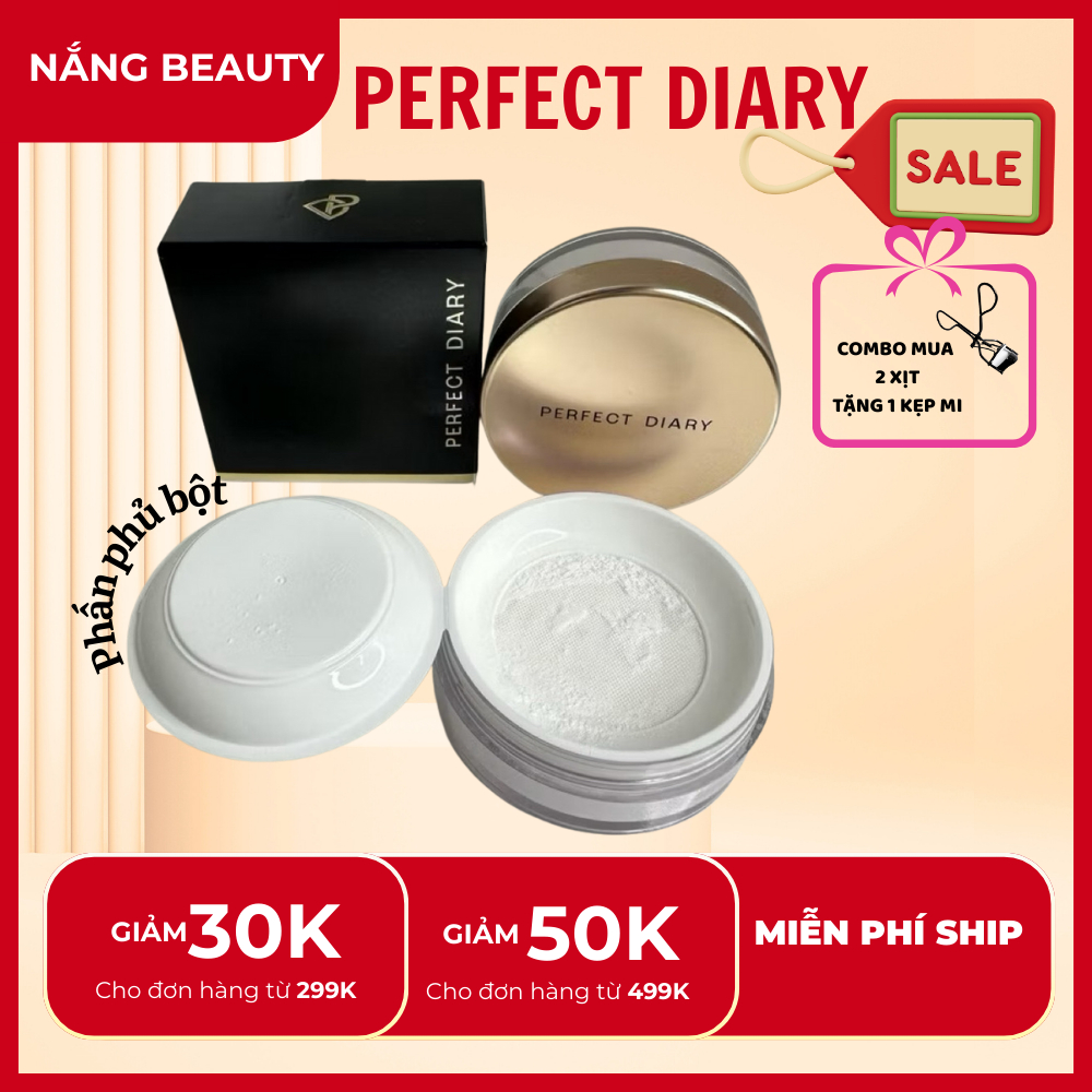 Phấn phủ kiềm dầu PERFECT DIARY chống thấm nước kiểm soát dầu mọi loại da lên đến 12h với 3 màu tuỳ chọn 7g