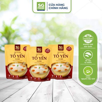 Combo 3 Gói Cháo bổ dưỡng Ăn Liền SG Food Tổ yến Cá hồi 240g
