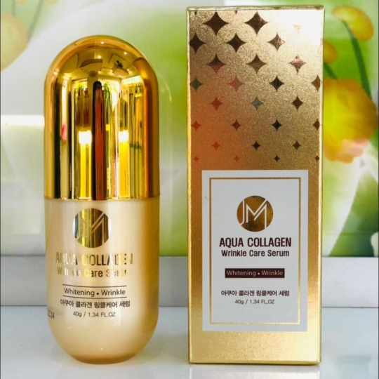 Serum dưỡng trắng chống lão hóa JM Aqua Collagen Wrinkle Care Serum 40g Hàn Quốc