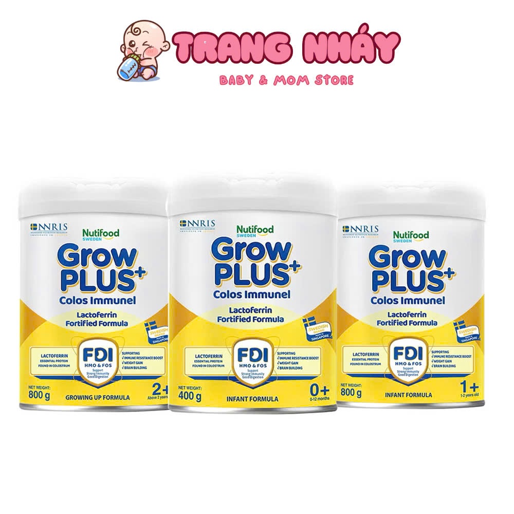 Combo 2 Sữa Bột Nutifood Sweden GrowPLUS+ Sữa Non Immunel lon 800g.