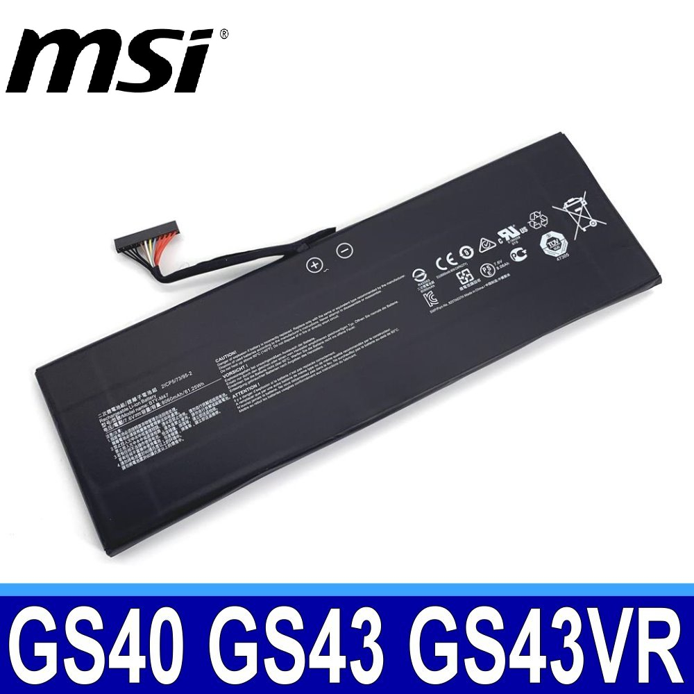 ⚡Pin (Battery) Laptop MSI GS40 GS43 GS43VR  GS40-6QE 6QD GS43VR-6RE BTY-M47 New Original