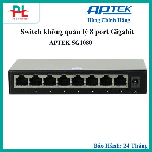 Switch 8 port APTEK SG1080 1GB - Chính Hãng