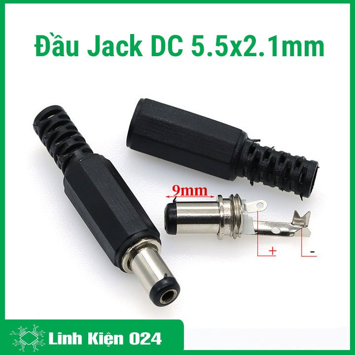 Đầu Jack DC 5.5x2.1mm ( đực )