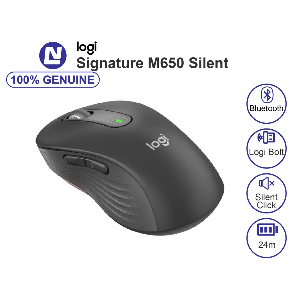 Chuột Không dây Logitech Signature M650 Silent Bluetooth